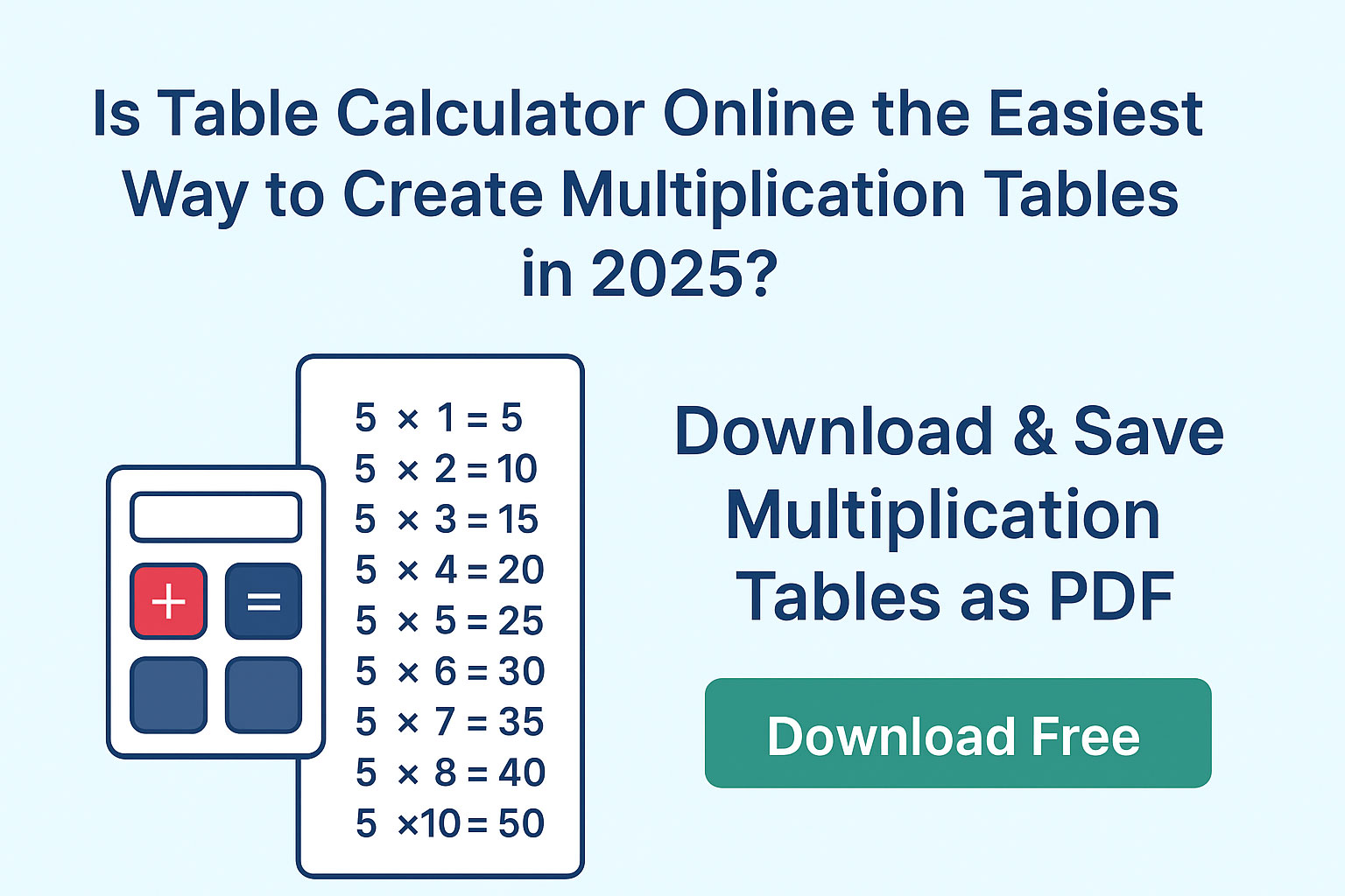 Photo inspiration: Table Calculator Online 2025 Photo Inspiration